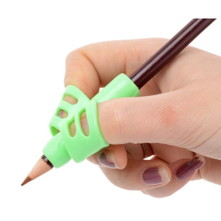 Adaptador Escrita Apoio De Dedos Ergonômico Kit 2 Pçs