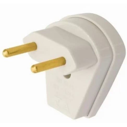 Plug Macho ( Lateral ) Angulado 90 Graus 10A 250V 2 Pinos Tomada