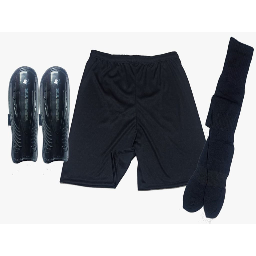 Kit Calção Meião E Caneleira Futebol Futsal Wa Qualidade