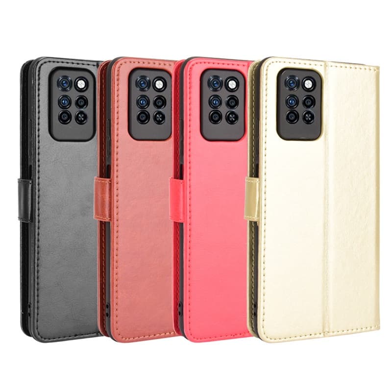 Infinix Note 10 Pro Estojo Carteira de Couro Capa Suporte Suporte Flip Invólucro Invólucro com alça anti-perda para Infinix Note 10 Pro NFC