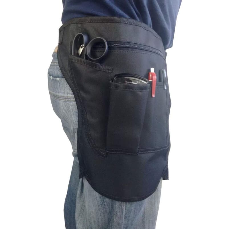 Cartucheira De Perna Pochete Organizador Porta Tesoura Cabeleireiro Costureira Barbeiro