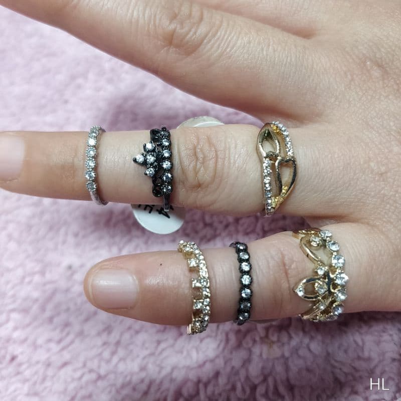 Anel de Metal Anéis Feminino Bijuteria(1 Unidade)