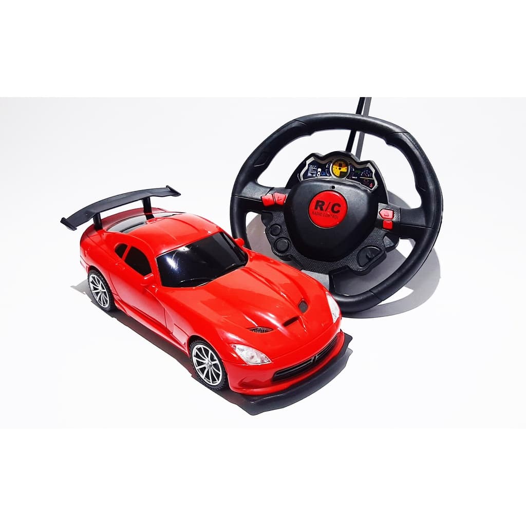 Carrinho de Controle Remoto Vermelho Controle Volante