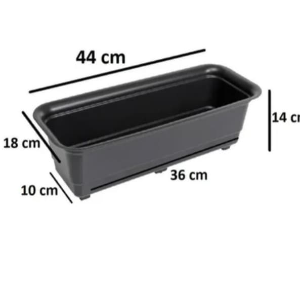 Kit Com 2 Floreiras Plásticas Jardineira Vaso Planta Floreira Jardim
