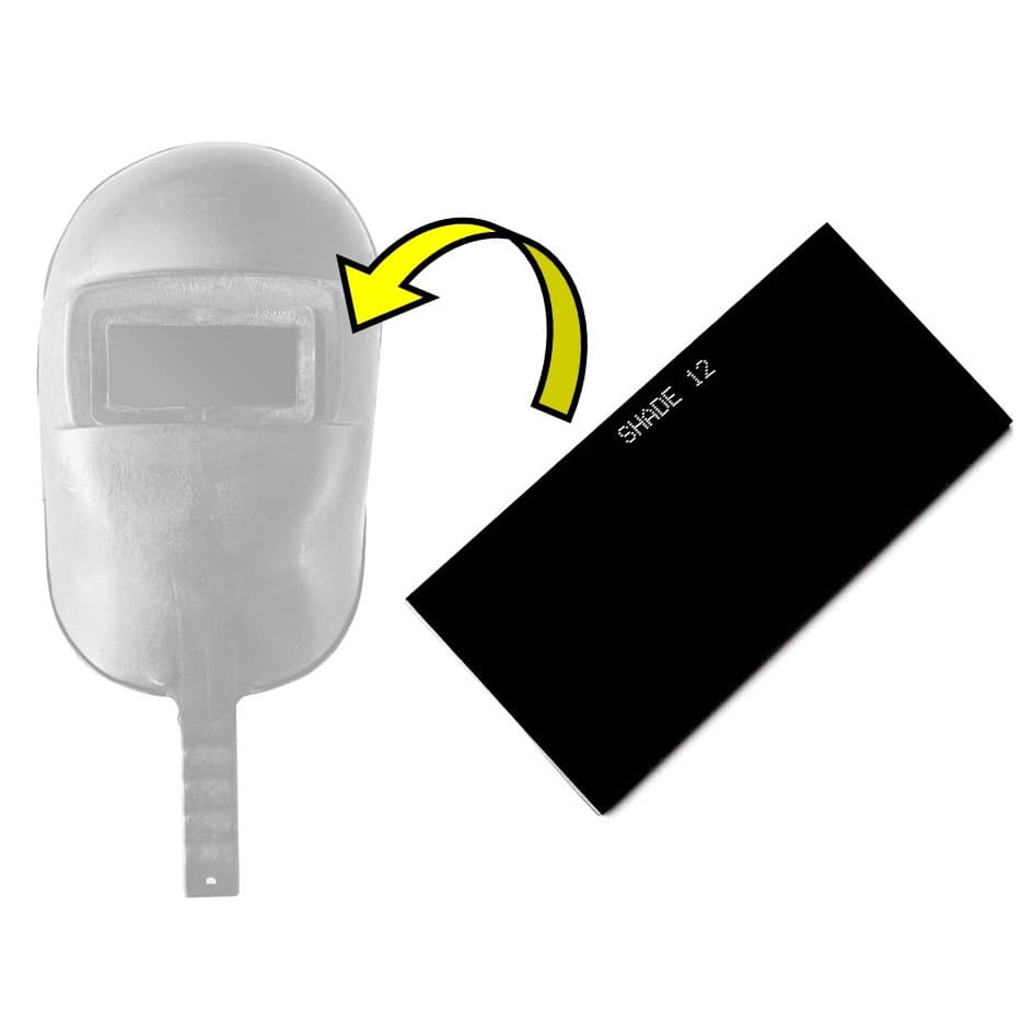 Lente para Máscara de Solda 108mmx50mm Escura Ton. 12
