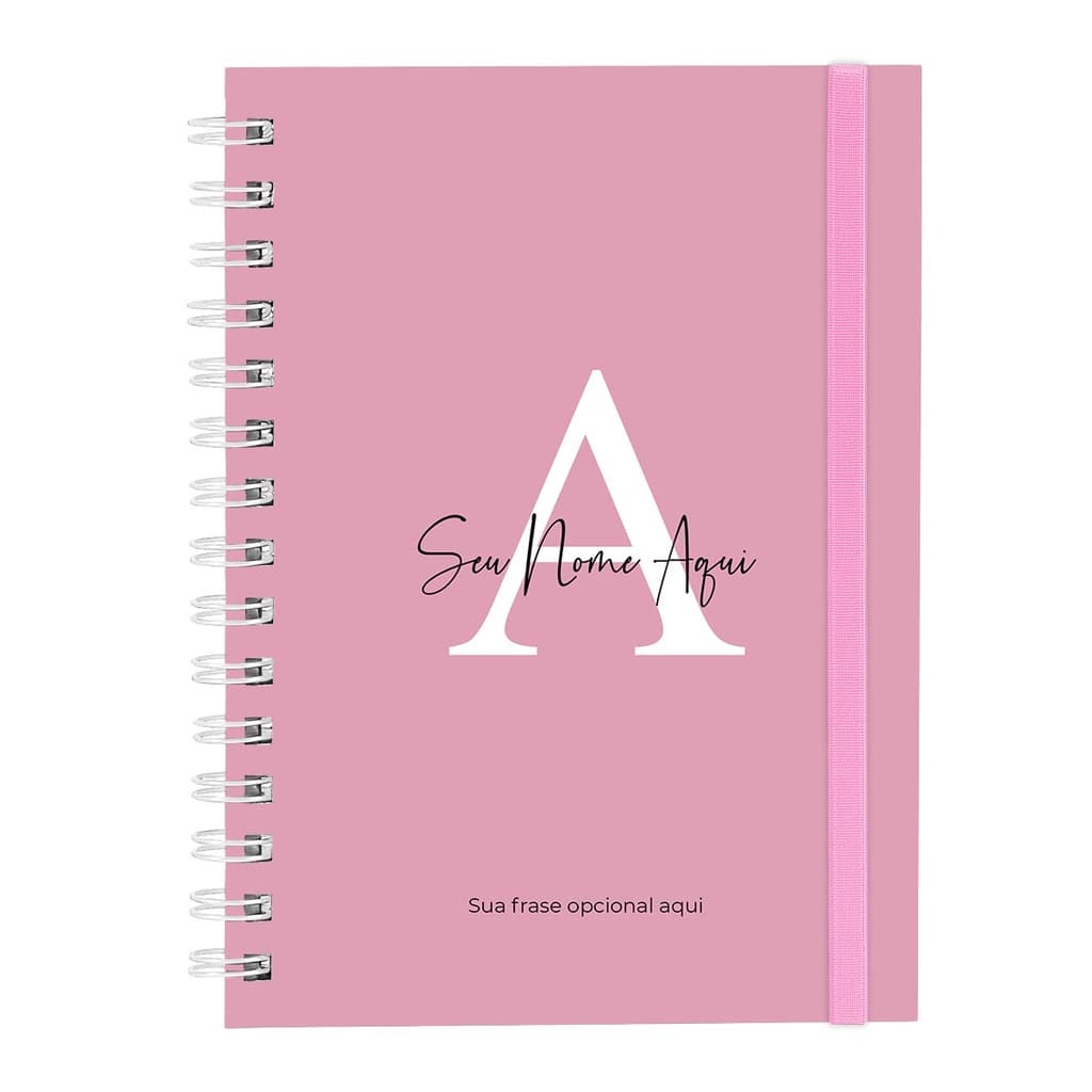 Caderno Personalizado Plus Feminino Moderna Colors Letra Cores 14x20 Cm 100 Folhas