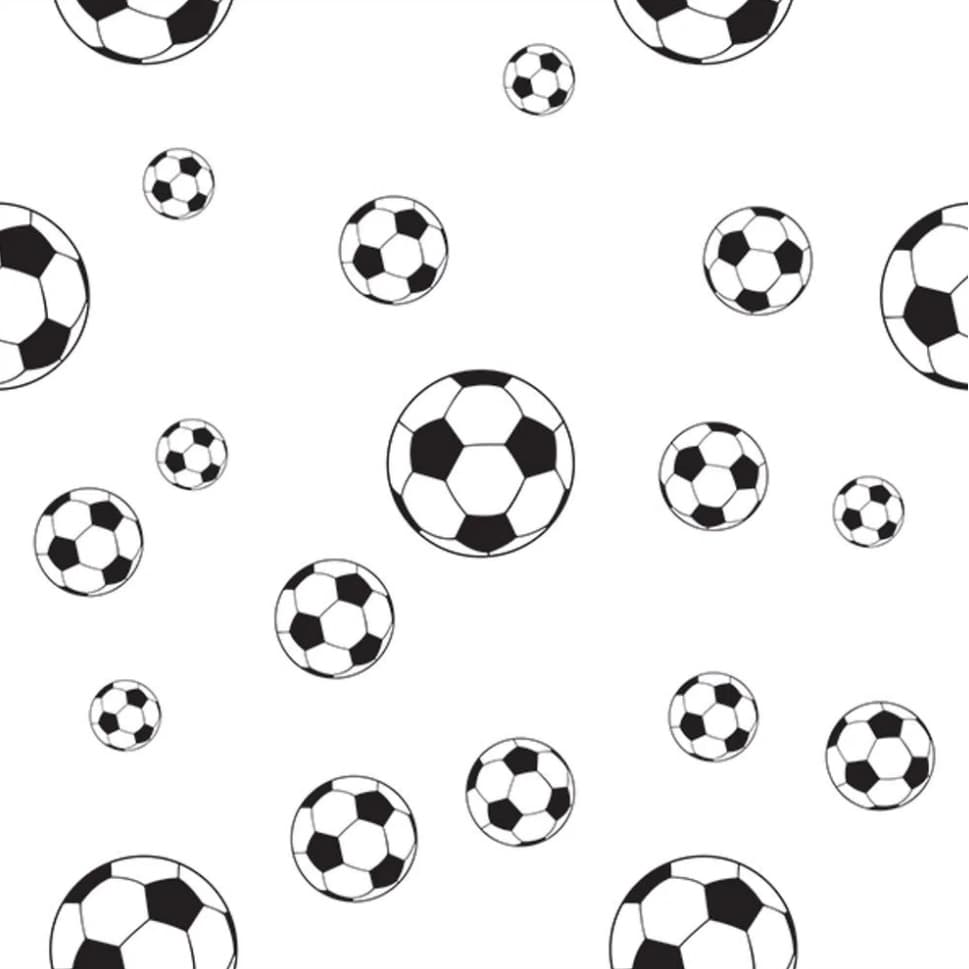 Papel de Parede Futebol Bola Quarto Menino Infantil Autoadesivo DOC54