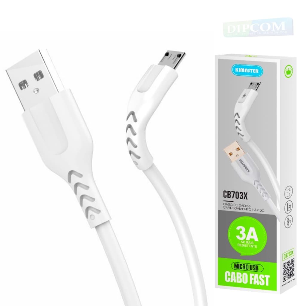 Cabo Micro USB 3A - Cabo Fast CB703X - Original Kimaster