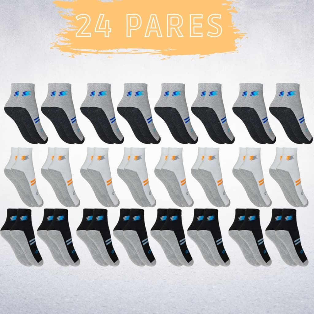 Meia Masculina Kit 24 Pares Ock Prime Cano Médio Algodão Super Revenda