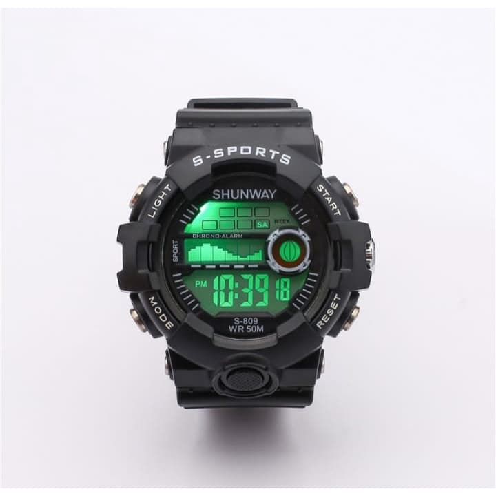 Masculino Esportivas Prova De água Relógio Digital Led Originais