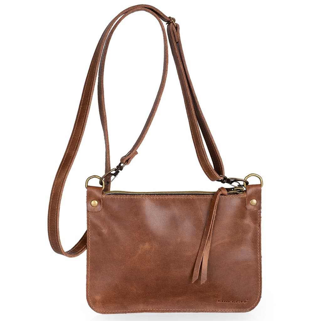 Mini Bolsa Feminina de ombro Couro Legítimo versátil