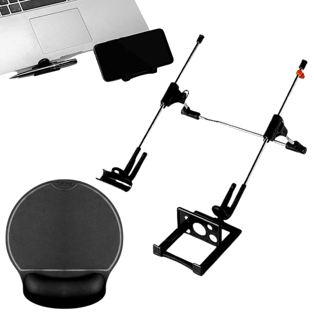 KIT Ergonomico Apoio de Celular, Mouse Pad e Suporte para Notebook - DVA LIMA