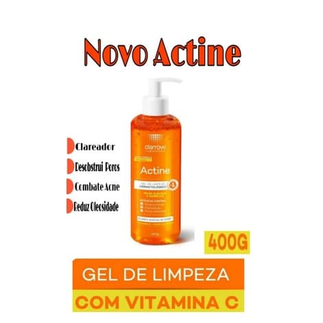 Novo Actine com vitamina C 400ml sabonete facial pele acneica