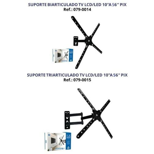 Suporte de tv Bi/Tri Articulado Tv Lcd/Led 10" a 56" 079-0014 Pix
