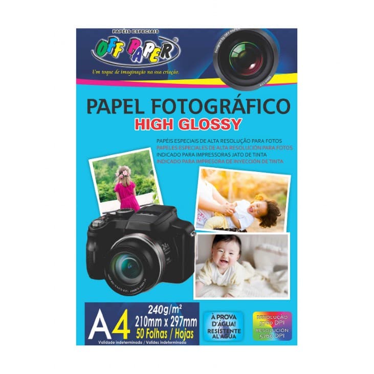 Papel Fotográfico A4 240g 50fls Off Paper