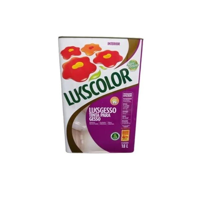 Tinta Gesso E Drywall Luksgesso Branca 18 Litros - Lukscolor