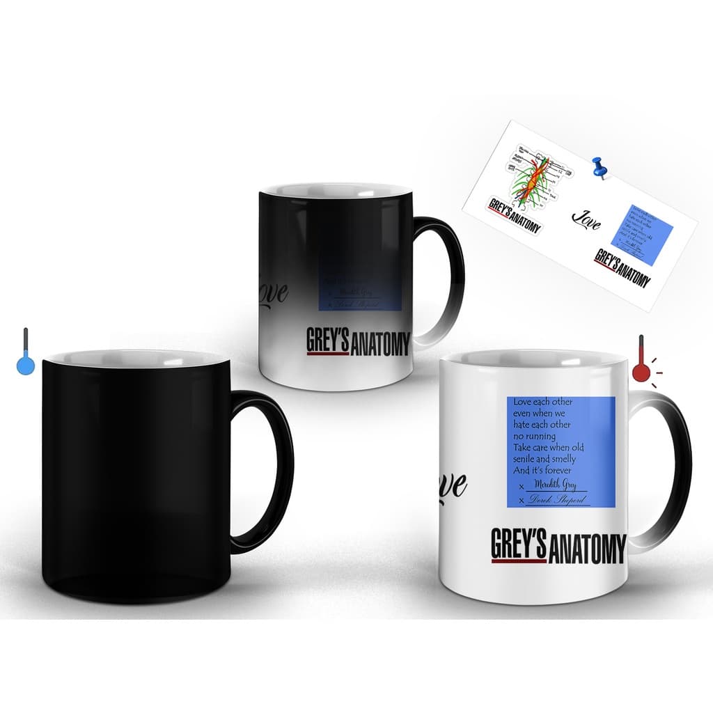Caneca Mágica Grey's Anathomy Postit e Tumor