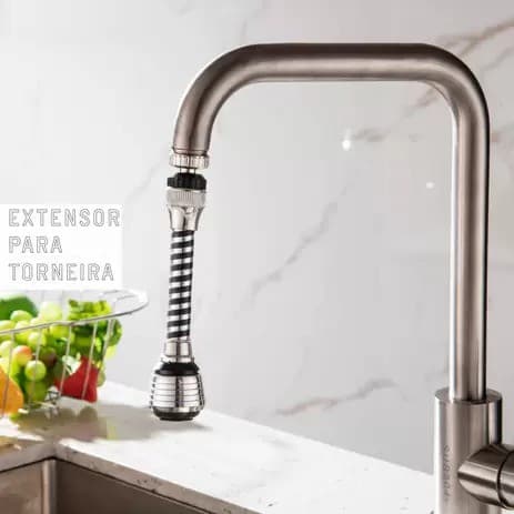 Extensor Adaptadorr Flexível De Torneira Arejador Articulado Chuveirinho 360º Bicas De Torneiras 22 Mm E 24 Mm