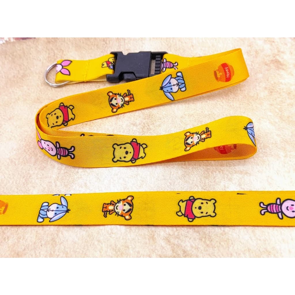 Cordão para pescoço URSINHO POOH Puf chaveiro Tirante engate rápido para moto chupeta moto crachá