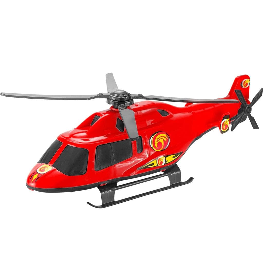 Helicoptero de Resgate Brinquedo Infantil Aeronave 30cm Várias Cores - Bs Toys