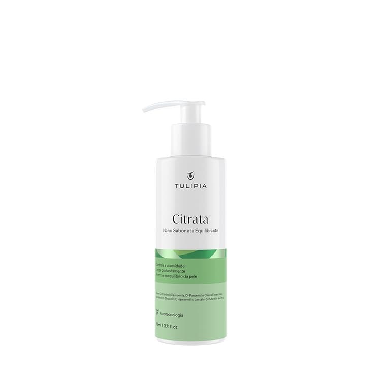 Nano Sabonete Equilibrante Controla Oleosidade Ação Antisséptica Citrata Tulipia 110ml