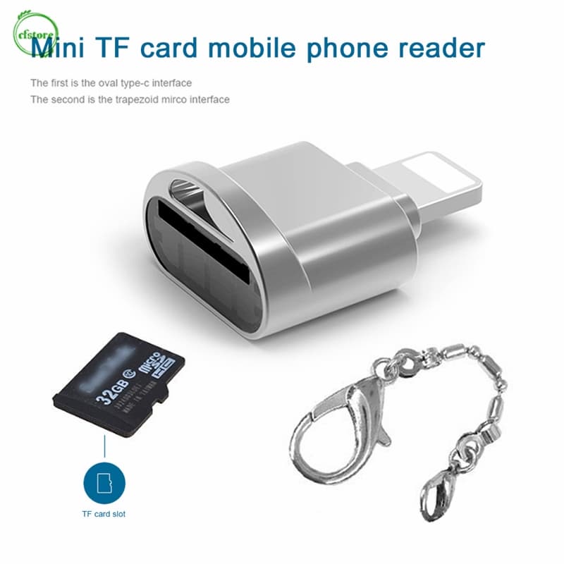 Leitor De Cartão De Memória SD TF Adaptador OTG USB 3.1 Para iphone