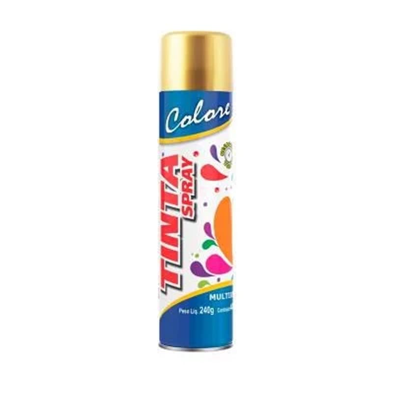 Tinta Spray Colore Multiuso Ouro Metálico 400ml
