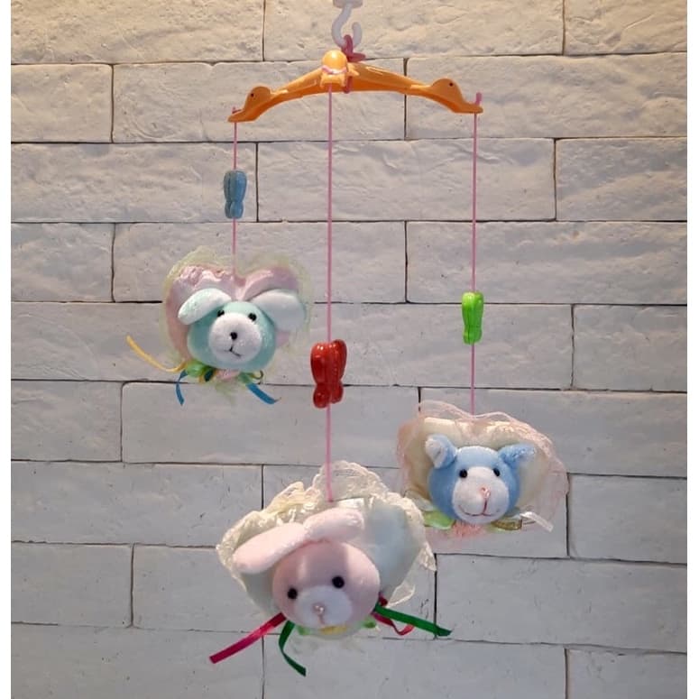 Móbile Musical com Haste Giratorio Multi Uso para Berço e Carrinho de Bebé-Cart- color Baby