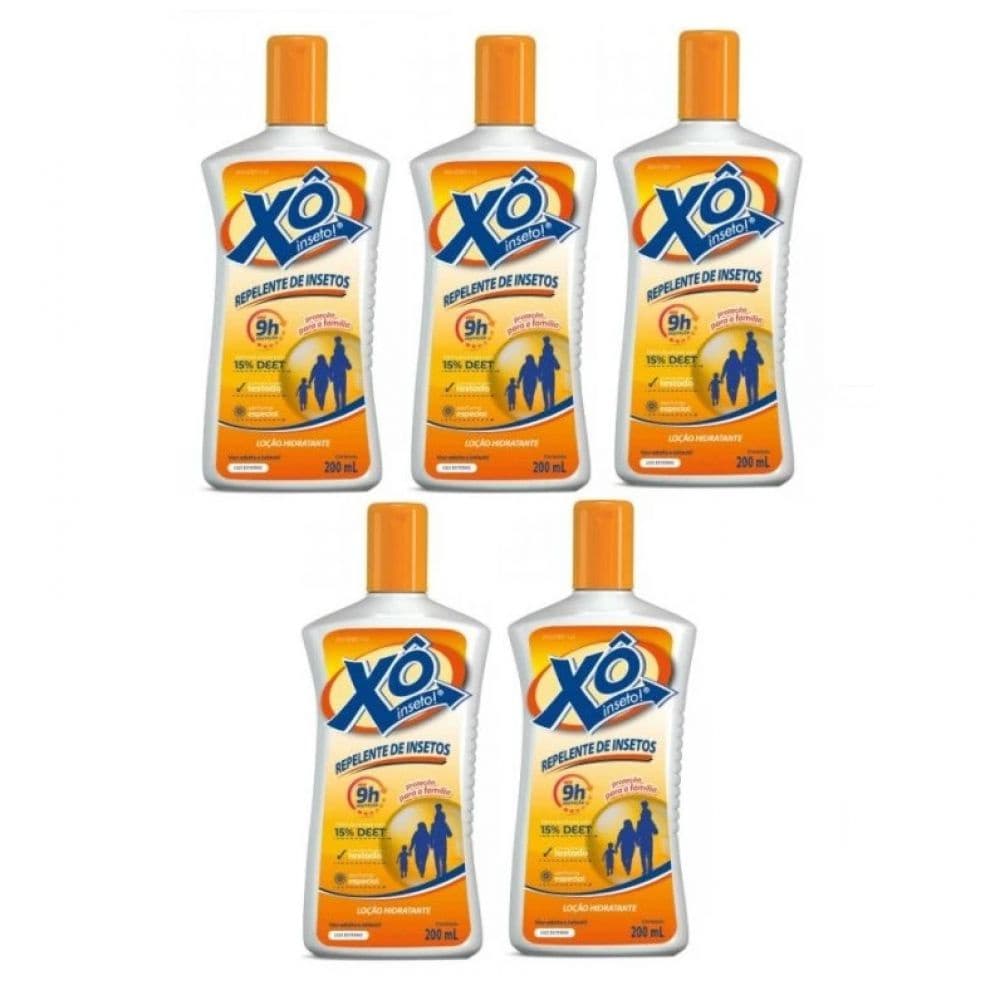 Kit C/5 Original Cimed - Repelente Loção Xô Inseto Loçao Hidratante (creme) C/200ml