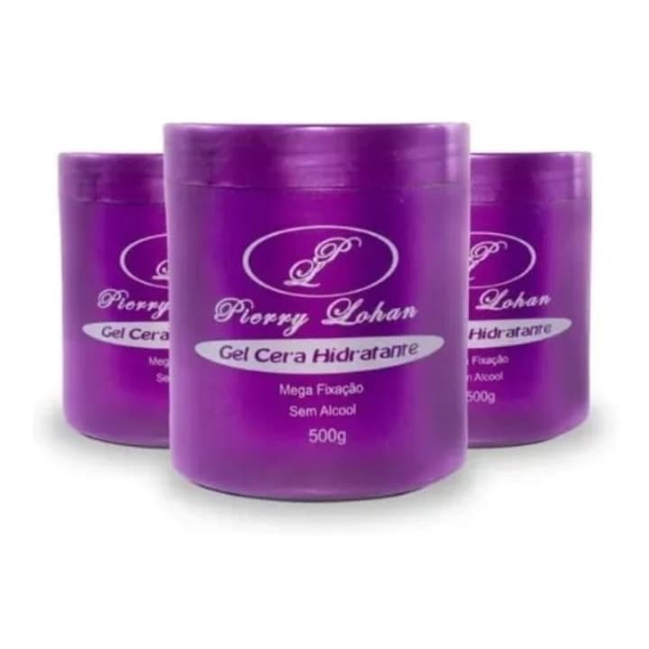 Kit 3 Unidades Gel Cera ou Cola Pierry Lohan 500g para Tranças Baby Hair - Envio em 24 Horas