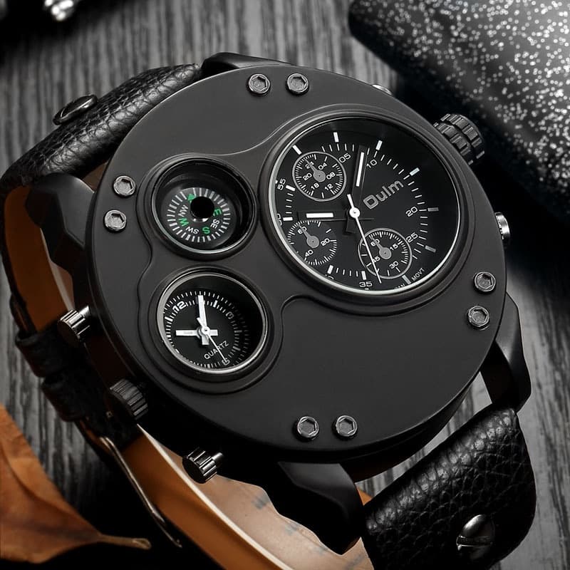 Oulm Relógio Masculino Esportivo Com Compasso/Hp 3741