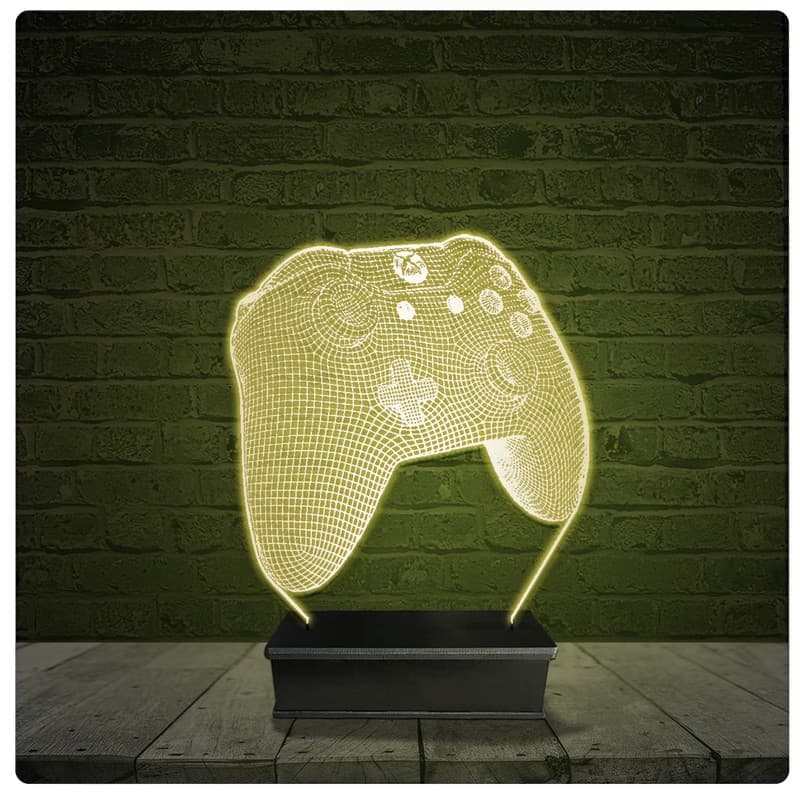 Led Luminária Acrílico Abajur - Controle Xbox 360