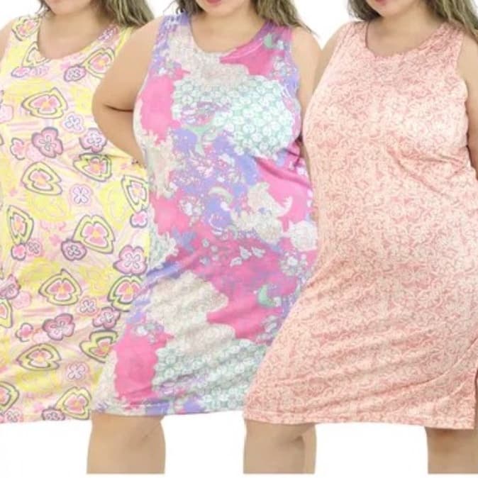 Camisola Regata Senhora Idosa Malha Fria Estampado