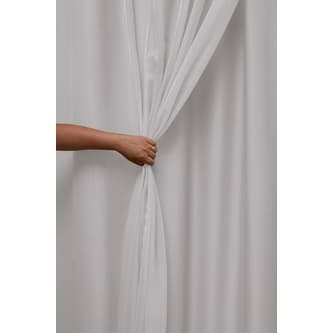 Cortina Blackout Em Tecido C/voil 4,00x2,60 Branca Corta Luz