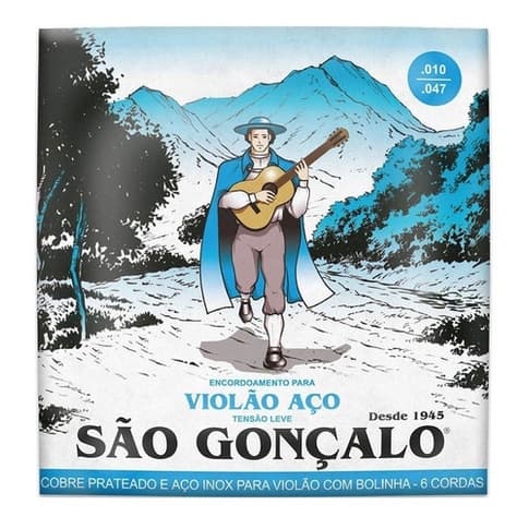 Jogo De Cordas Encordoamento P/ Violão Aço C/ Bolinha 010