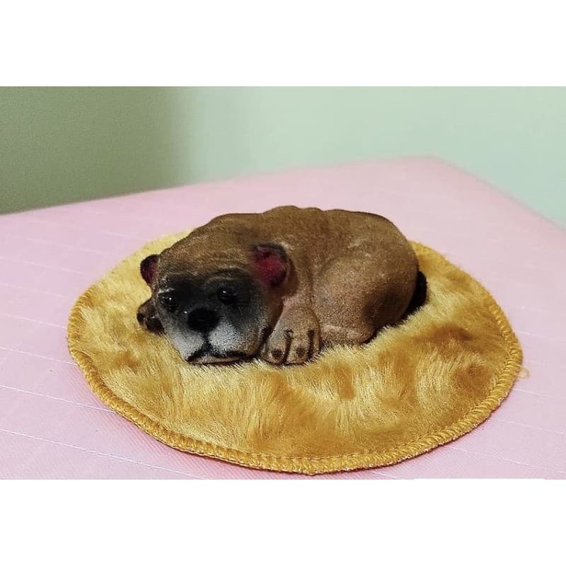 Decoração Mini Cachorrinho / Cachorro Decorativo com tapetinho / 🐕 Cachorro aveludado / dog para casa quarto sala presente para filho sobrinho cachorrinho fofo e felpudo
