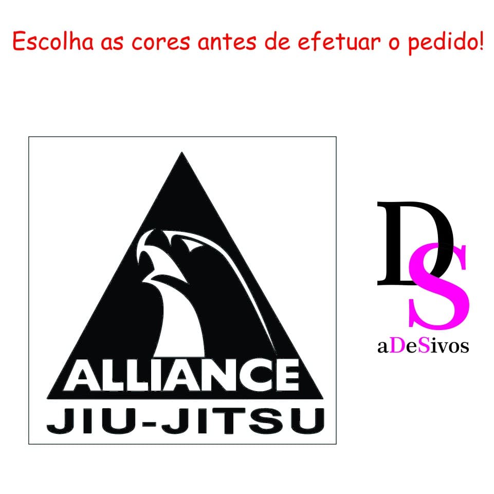 Kit Com 2 Adesivos Alliance Jiu Jitsu Goldmax