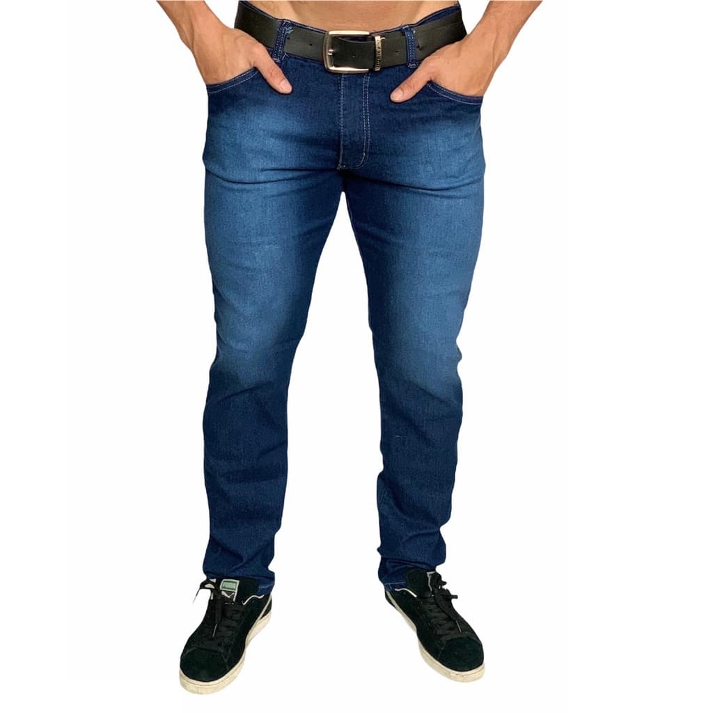 Calça Jeans Azul Escuro Masculina
