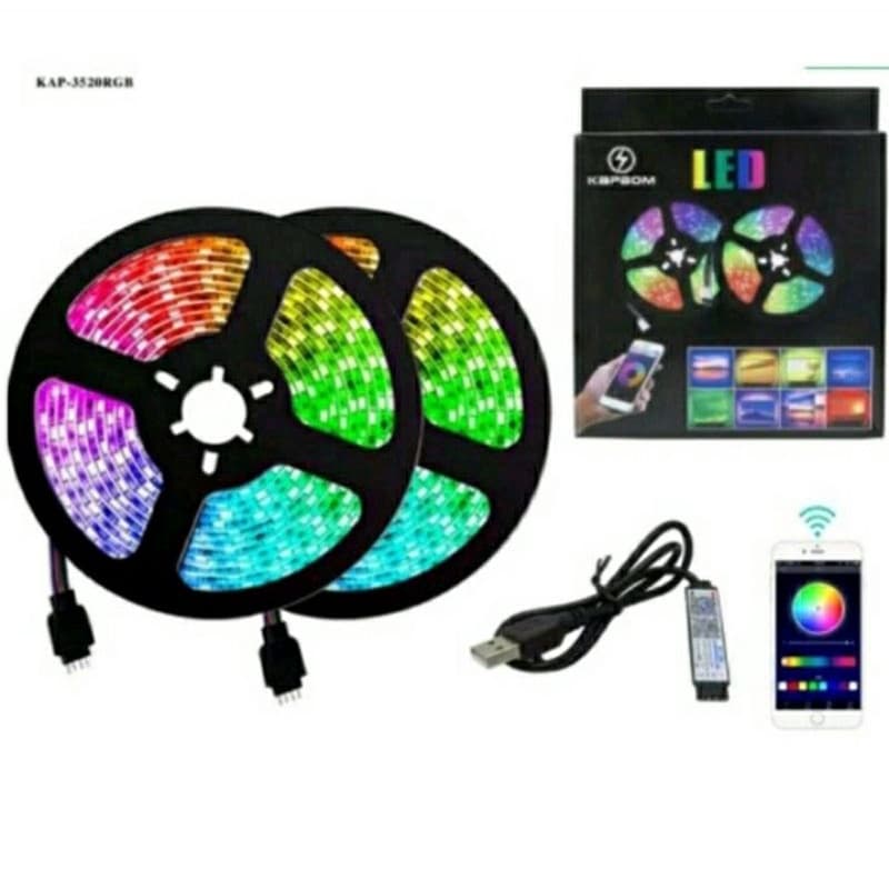 Fita Bluetooth com 150 leds RGB controle 5 Metros USB