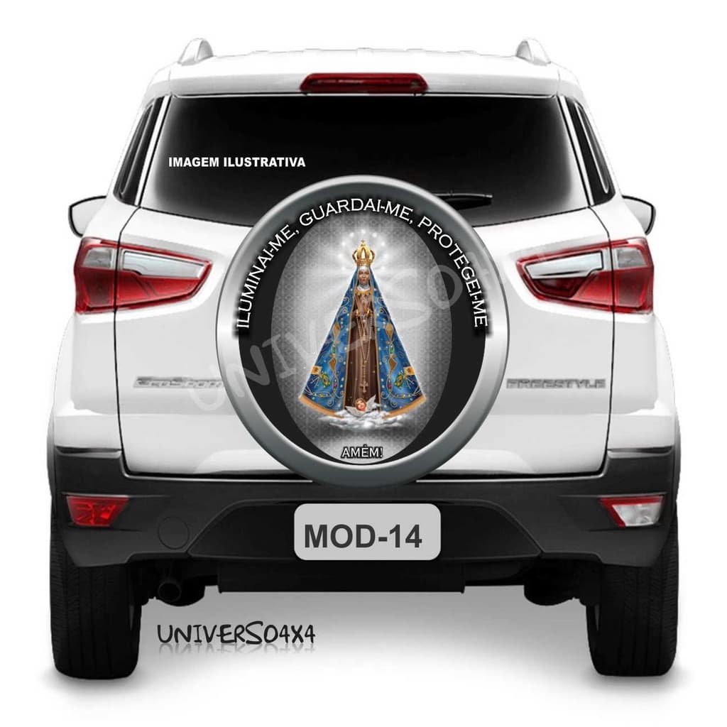 Capa Estepe Ecosport  2004 a 2021 Nossa Senhora Aparecida Cinza M-14