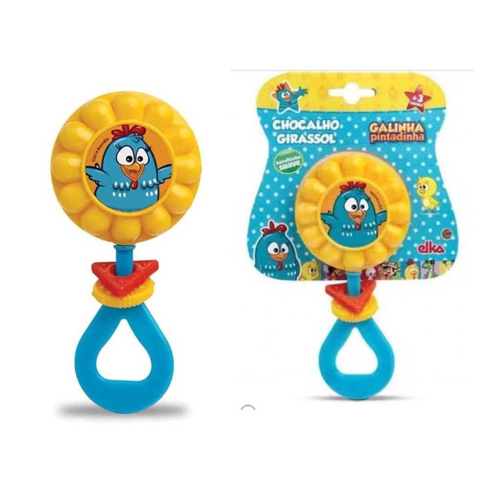 Chocalho Girassol Galinha Pintadinha +3 meses Elka