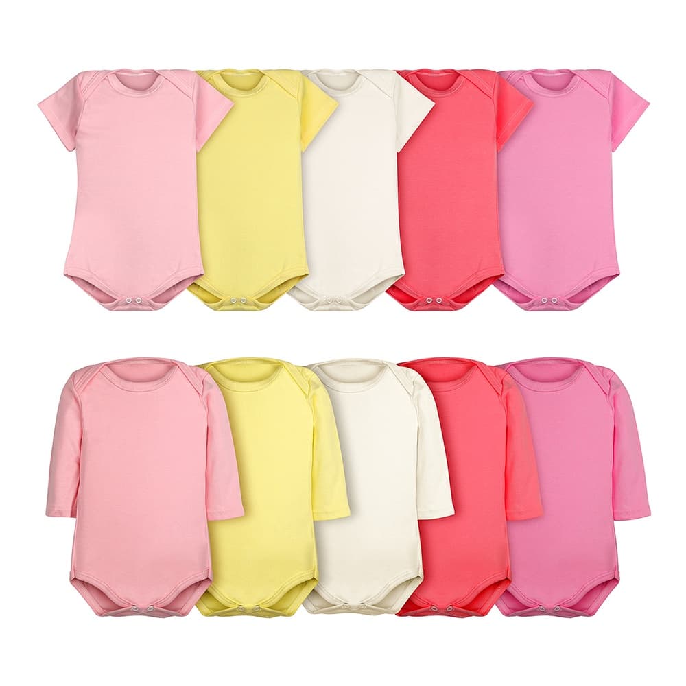 Body Bebê Kit 10 Peças Manga Longa e Curta Feminino Roupinha de Bebê