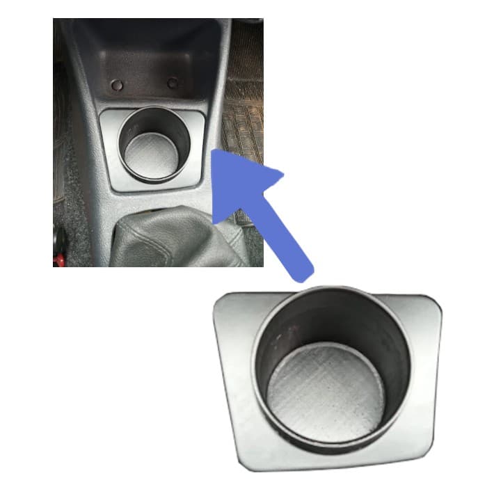 Porta-Copo Fiat Palio Fire G1 G2 G3 Substitui Porta-Moedas Console Impressão 3D Encaixe Original