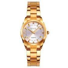 Relógio Feminino Analógico Skmei Luxo á prova D'agua 1620 Envio Imediato Dourado