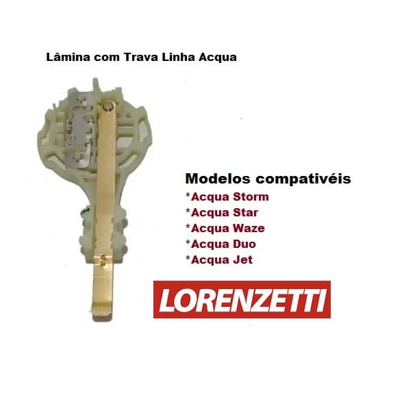 Lamina Contato Para Ducha Acqua Duo Storm Star Ultra Com Trava do Embolo  A-14 Lorenzetti