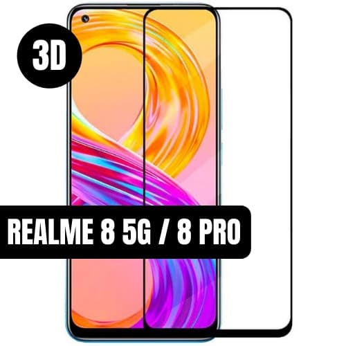 Película de Hidrogel ou  Vidro  3D Para Celular Realme 8 5G Realme 8 Pro