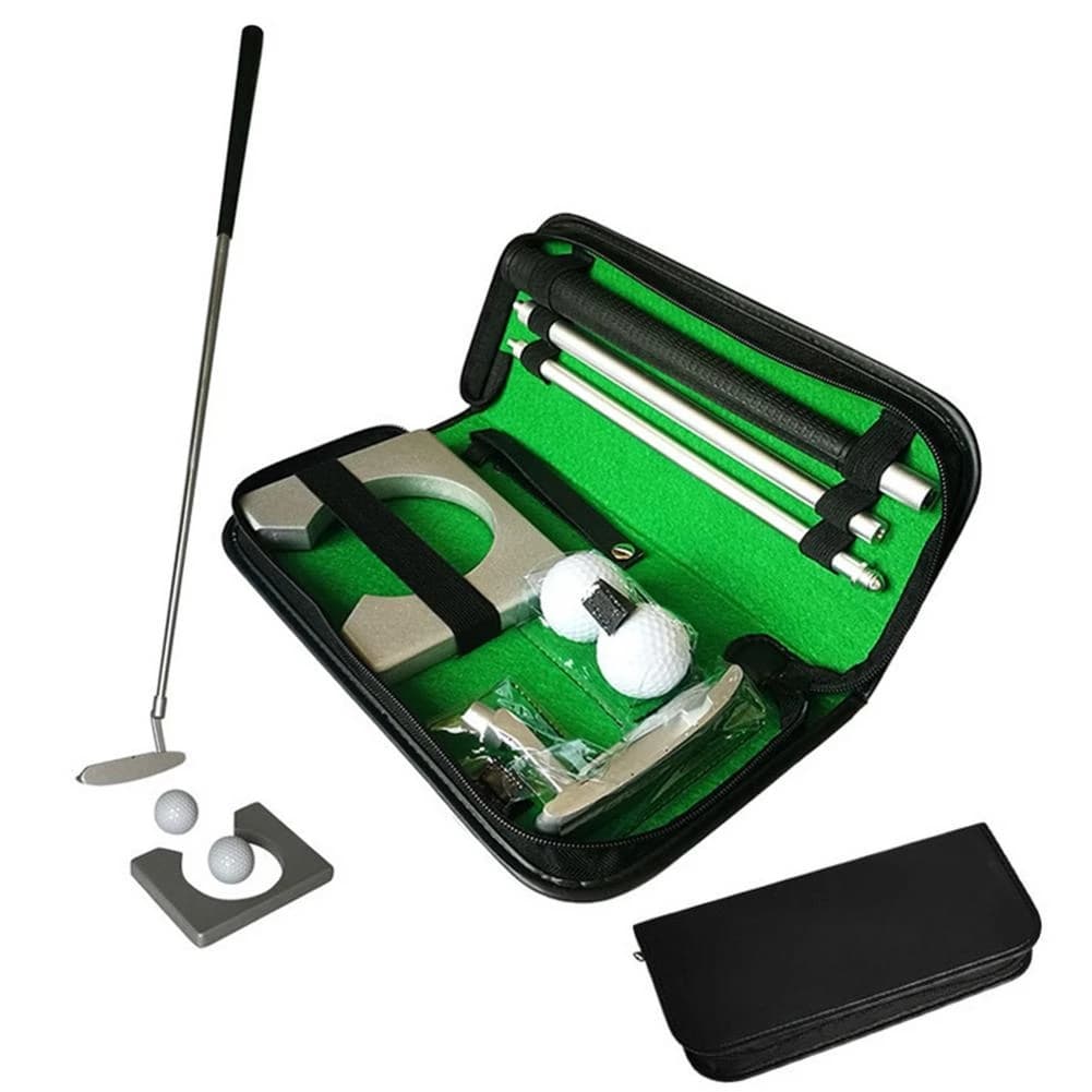 Taco De Treino De Golfe Mini Golf Equipamento Prática Kit Formação Aids Ferramenta Conjunto De Viagem Portátil Interior