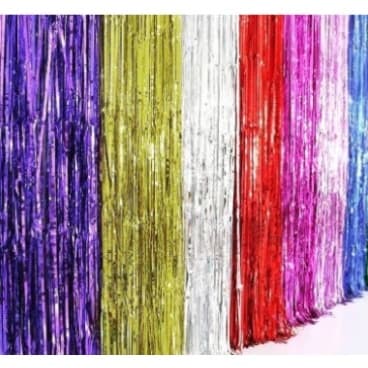 Cortina Metalizada Franja 2M X 1M Painel Decoração Festa