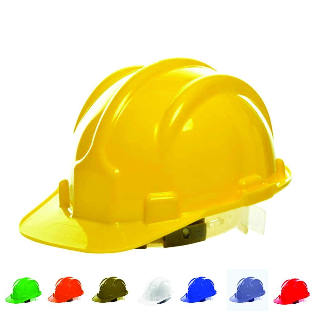 Capacete de Segurança Com Carneira e Aba para Obra Pedreiro Construção Civil Epi
