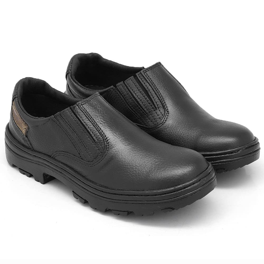 Sapato de Segurança com CA EPI de Couro Solado Borracha Antiderrapante Confortável e Resistente. CallShoes
